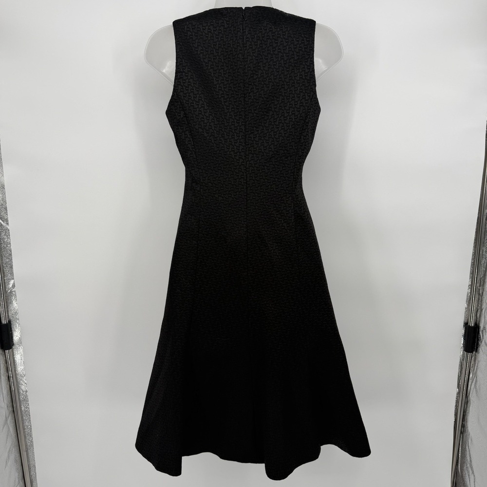 VTG Badgley Mischka Sz 2 Fit & Flare Cocktail Dress Embellished Straps Textured - Picture 3 of 9